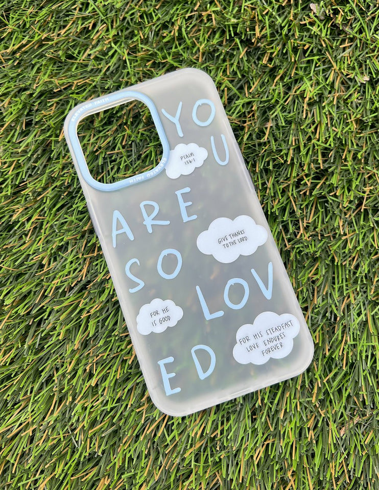 Blue You Are So Loved Frosted Phone Case - Wear with style