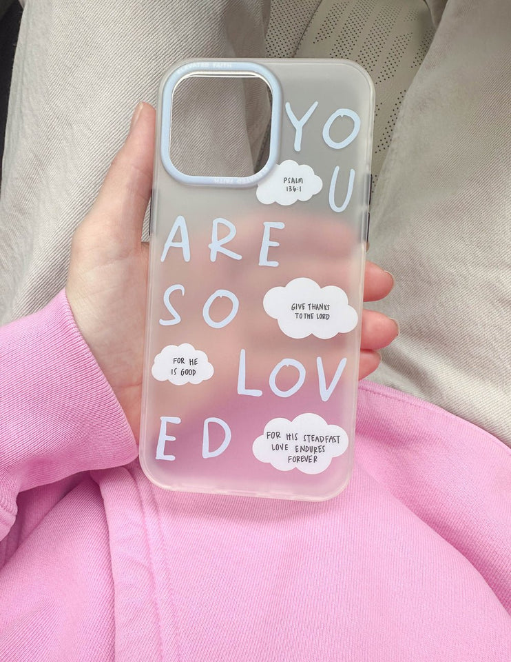 Blue You Are So Loved Frosted Phone Case - Wear with style