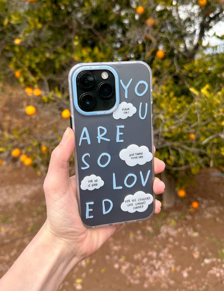 Blue You Are So Loved Frosted Phone Case - Wear with style