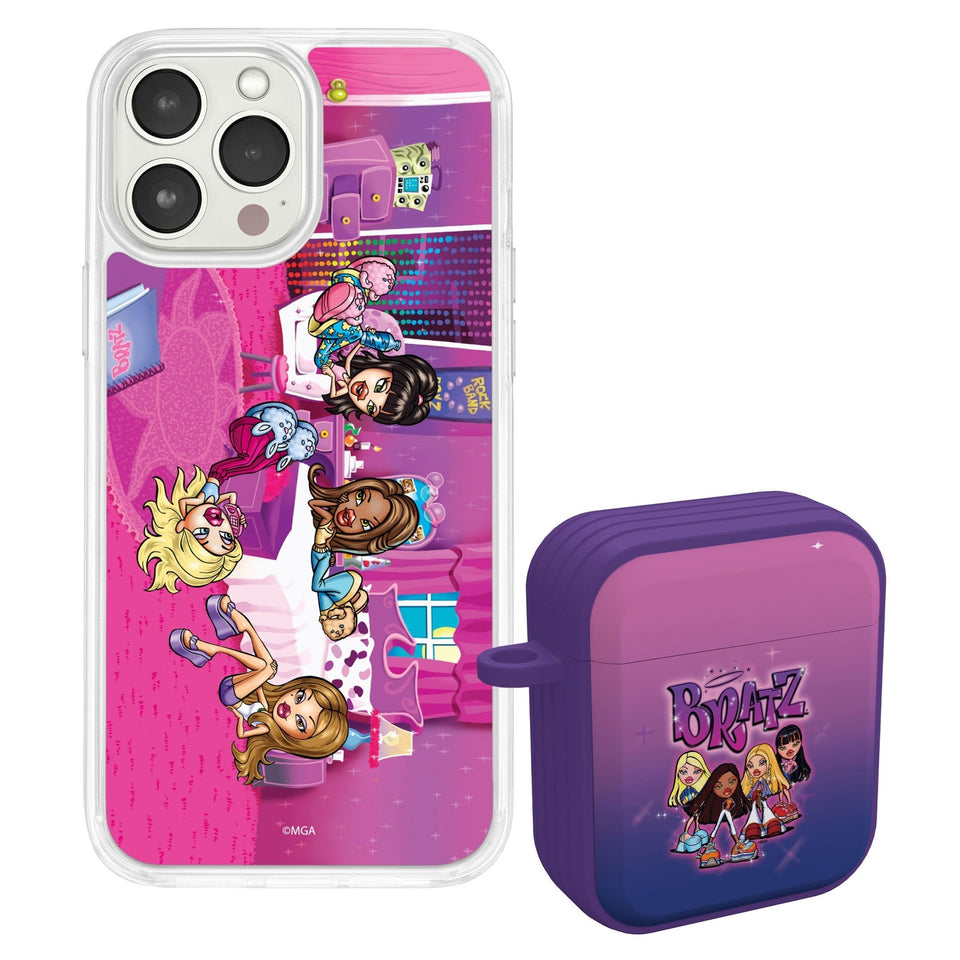Bratz® Classic HD Apple iPhone 15 Mag - Safe Phone Case and AirPods Gen 1 & 2 Combo Package - Wear with style