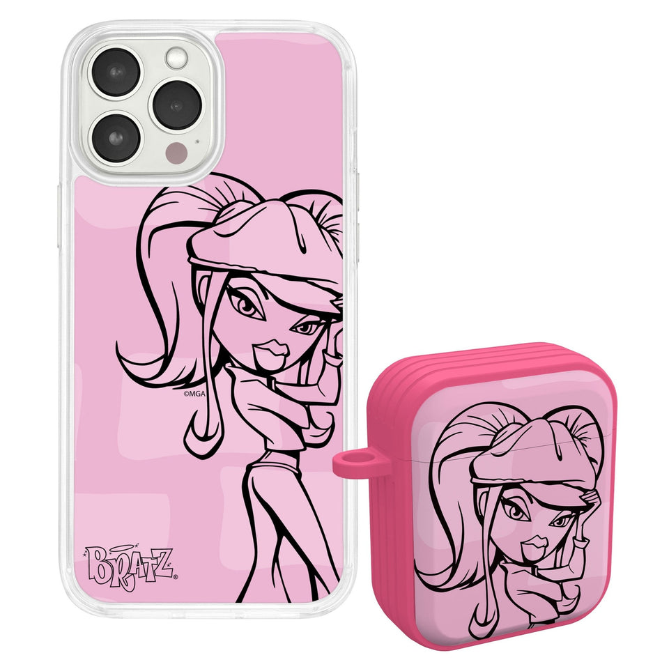 Bratz® Passion For Fashion HD Apple iPhone 12 Mag - Safe Phone Case and AirPods Gen 1 & 2 Combo Package - Wear with style