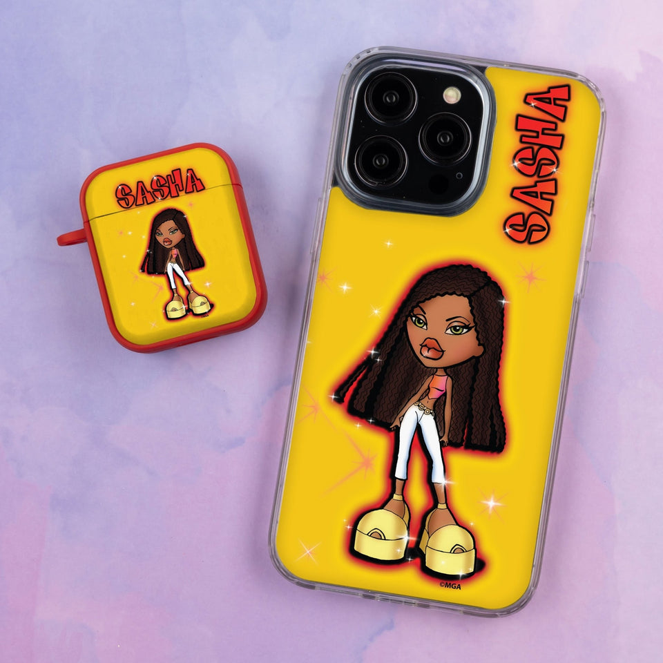 Bratz® Passion For Fashion HD Apple iPhone 14 Mag - Safe Phone Case and AirPods Gen 1 & 2 Combo Package - Wear with style