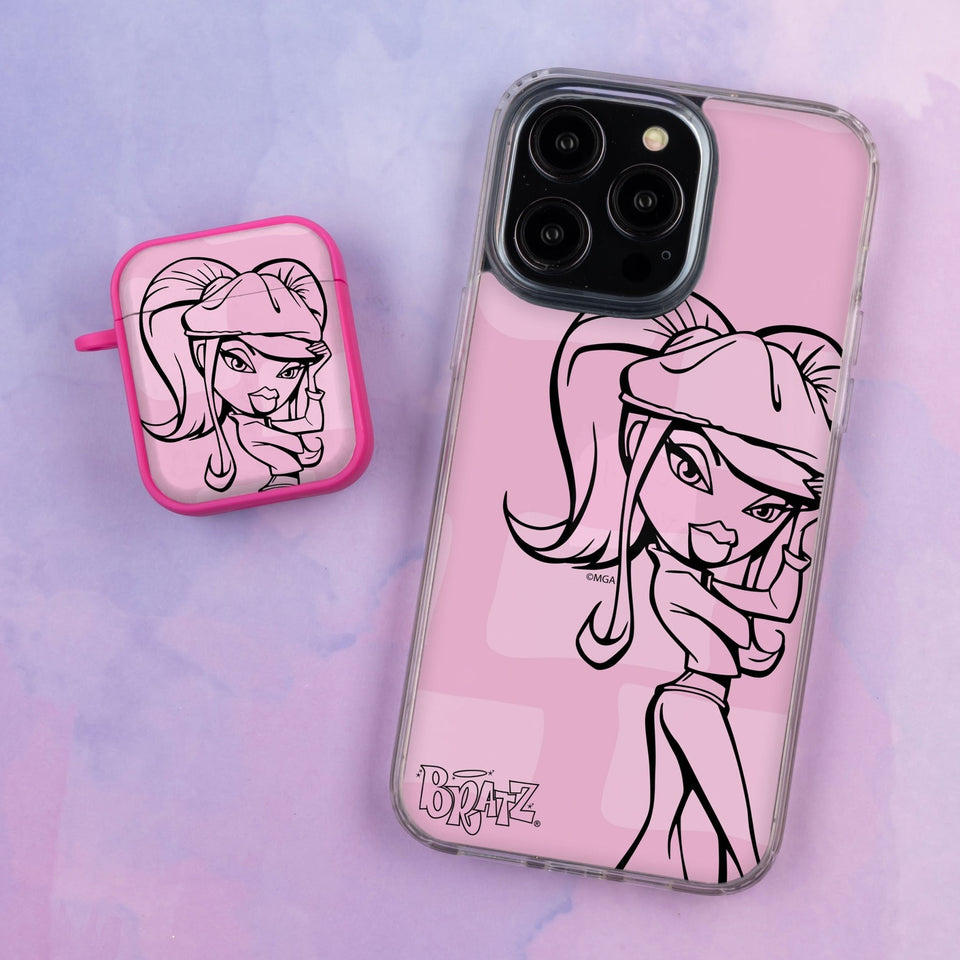Bratz® Passion For Fashion HD Apple iPhone 14 Mag - Safe Phone Case and AirPods Gen 1 & 2 Combo Package - Wear with style