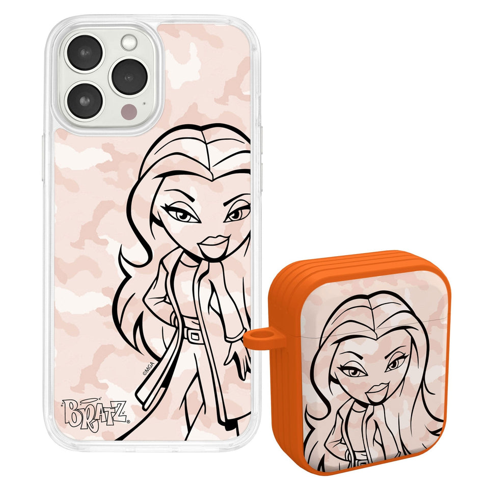 Bratz® Passion For Fashion HD Apple iPhone 14 Mag - Safe Phone Case and AirPods Gen 1 & 2 Combo Package - Wear with style