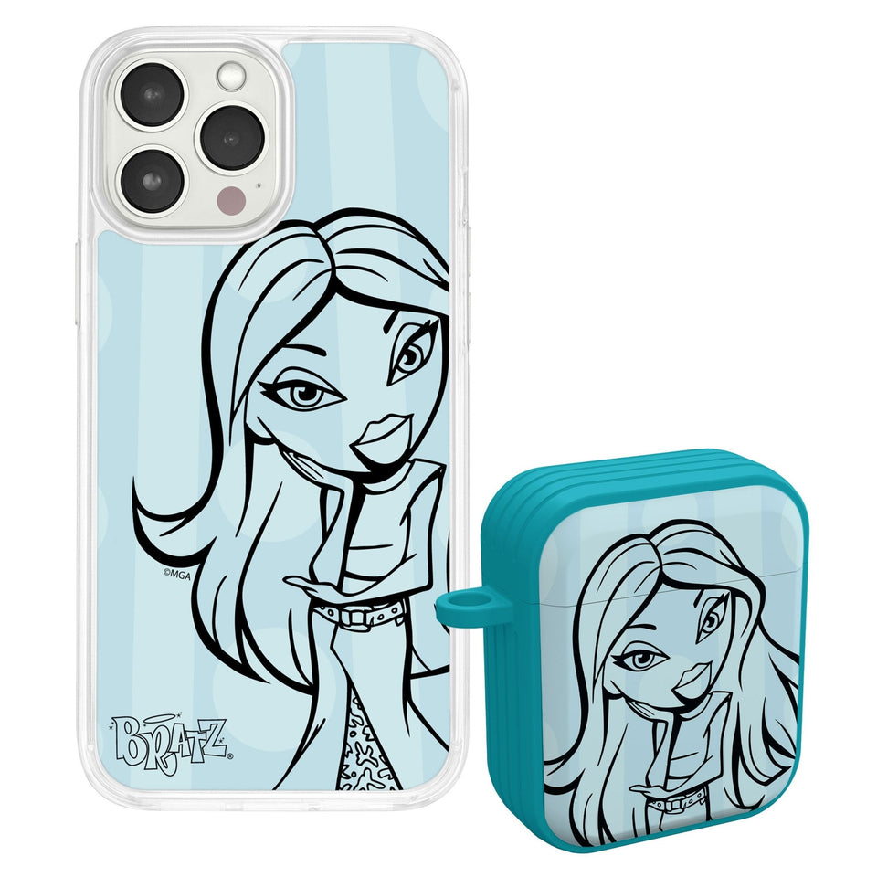 Bratz® Passion For Fashion HD Apple iPhone 14 Mag - Safe Phone Case and AirPods Gen 1 & 2 Combo Package - Wear with style
