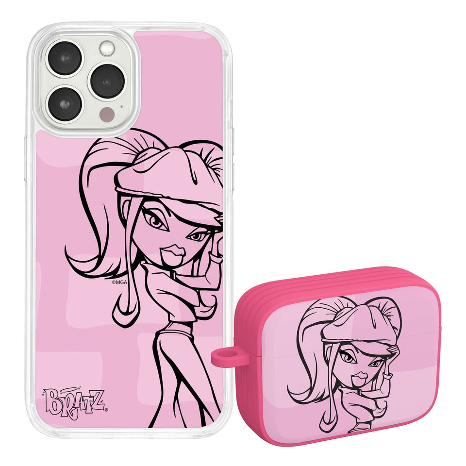 Bratz® Passion For Fashion HD Apple iPhone 14 Mag - Safe Phone Case and AirPods Pro Combo Package - Wear with style