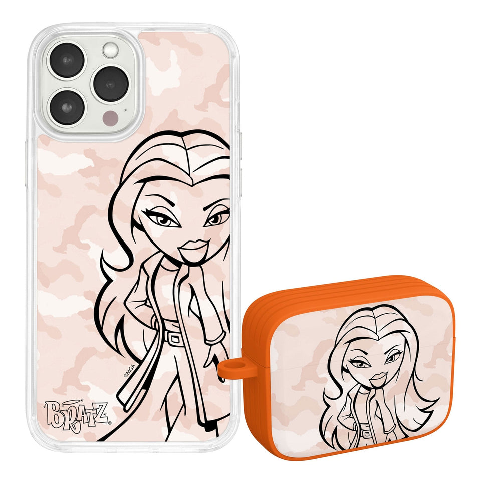 Bratz® Passion For Fashion HD Apple iPhone 15 Mag - Safe Phone Case and AirPods Pro Combo Package - Wear with style