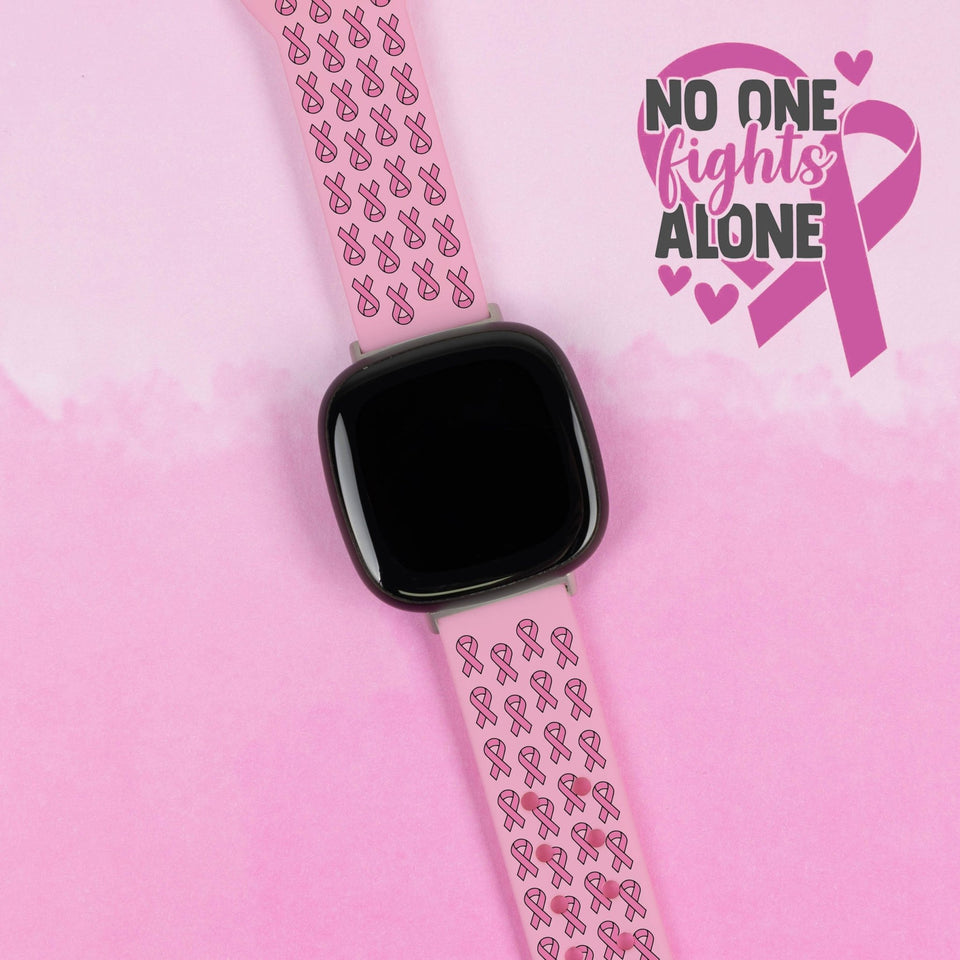 Breast Cancer Awareness HD Fitbit Versa 3 & Sense 1 Watch Band - Wear with style