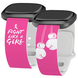 Breast Cancer Awareness HD Fitbit Versa 3 & Sense 1 Watch Band - Wear with style
