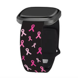 Breast Cancer Awareness HD Fitbit Versa 3 & Sense 1 Watch Band - Wear with style