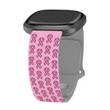 Breast Cancer Awareness HD Fitbit Versa 3 & Sense 1 Watch Band - Wear with style