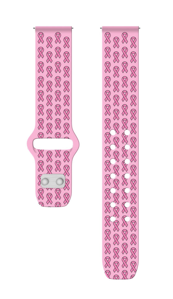 Breast Cancer Awareness HD Watchband for Samsung, Garmin, Fossil, and More - Wear with style