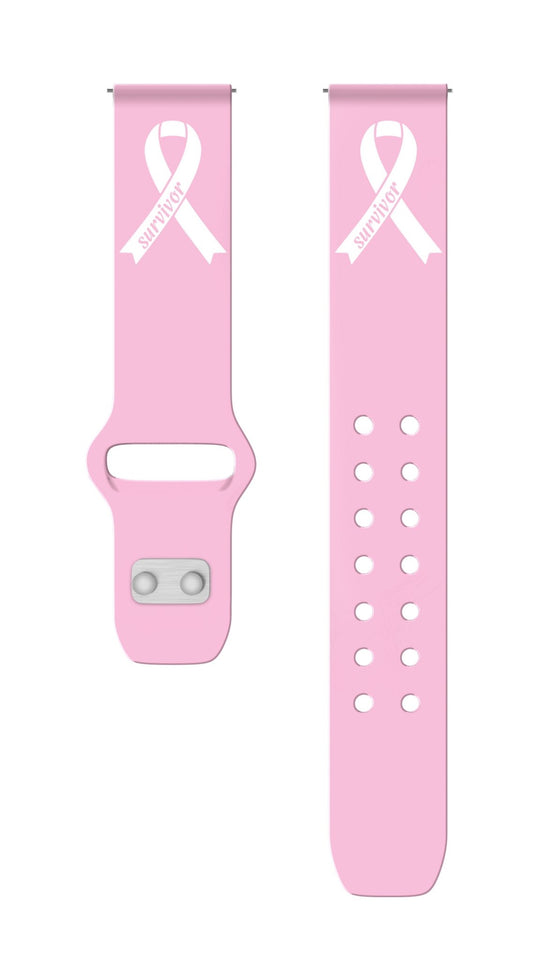 Breast Cancer Awareness HD Watchband for Samsung, Garmin, Fossil, and More - Wear with style