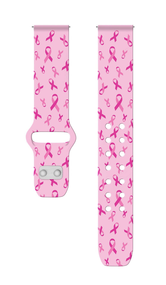 Breast Cancer Awareness HD Watchband for Samsung, Garmin, Fossil, and More - Wear with style