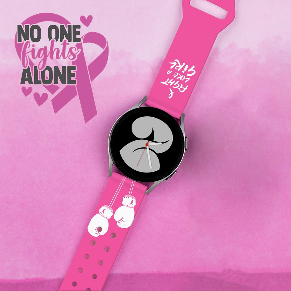 Breast Cancer Awareness HD Watchband for Samsung, Garmin, Fossil, and More - Wear with style