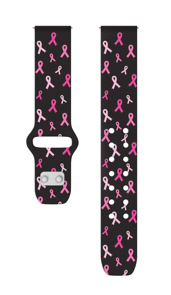 Breast Cancer Awareness HD Watchband for Samsung, Garmin, Fossil, and More - Wear with style