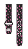 Breast Cancer Awareness HD Watchband for Samsung, Garmin, Fossil, and More - Wear with style