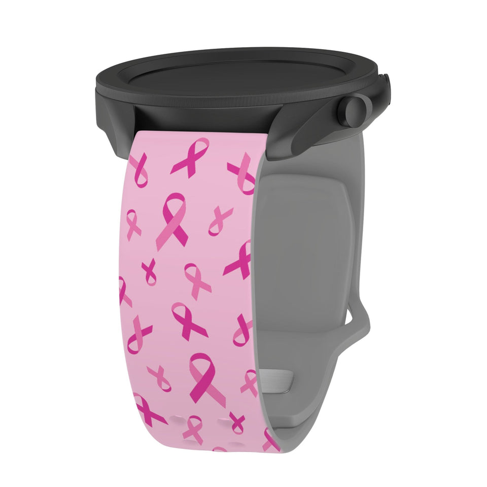 Breast Cancer Awareness HD Watchband for Samsung, Garmin, Fossil, and More - Wear with style