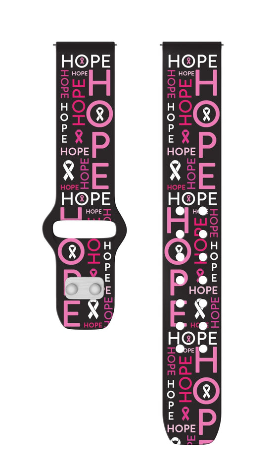 Breast Cancer Awareness HD Watchband for Samsung, Garmin, Fossil, and More - Wear with style