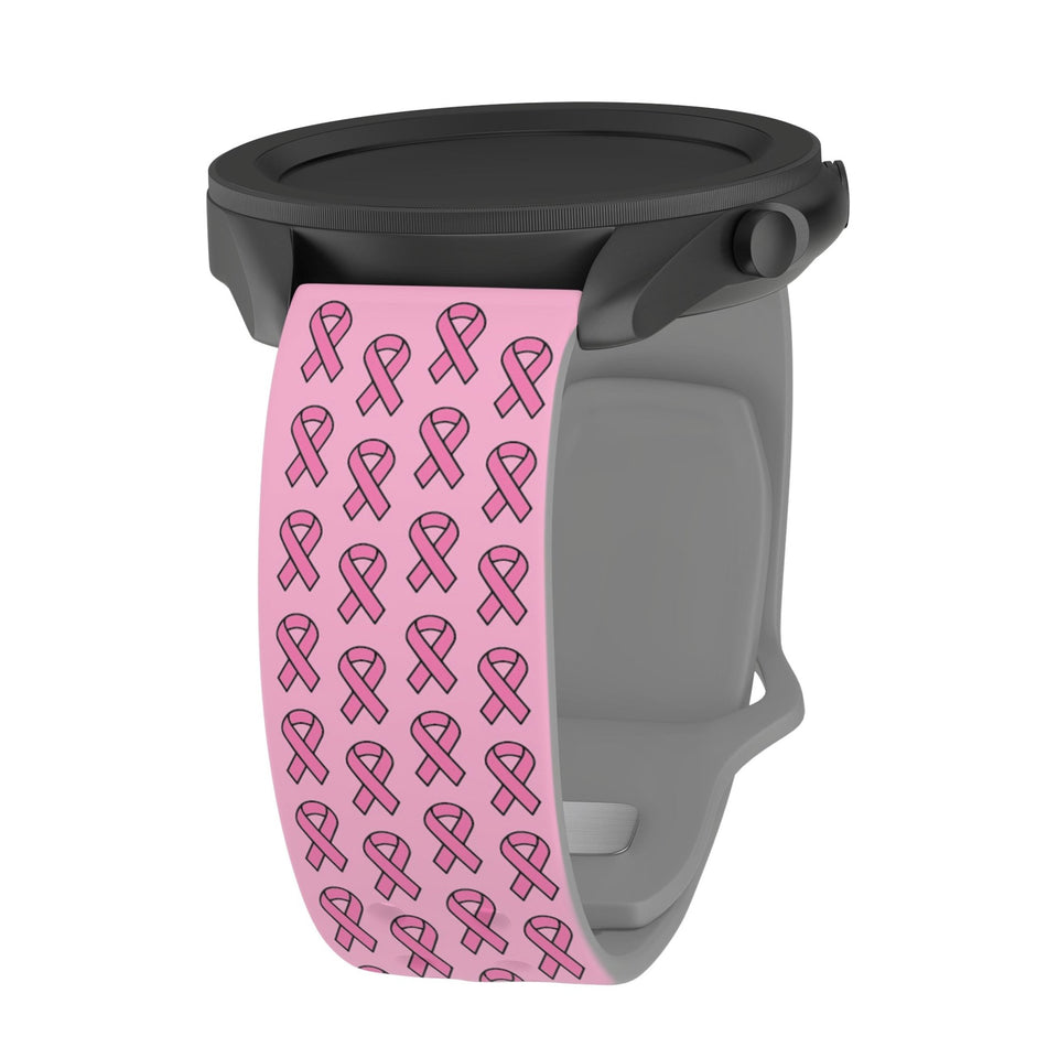 Breast Cancer Awareness HD Watchband for Samsung, Garmin, Fossil, and More - Wear with style