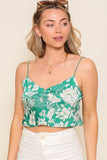 Bungee sleeveless satin print top - Wear with style