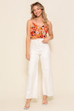 Bungee sleeveless satin print top - Wear with style
