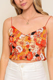 Bungee sleeveless satin print top - Wear with style