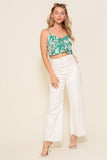 Bungee sleeveless satin print top - Wear with style