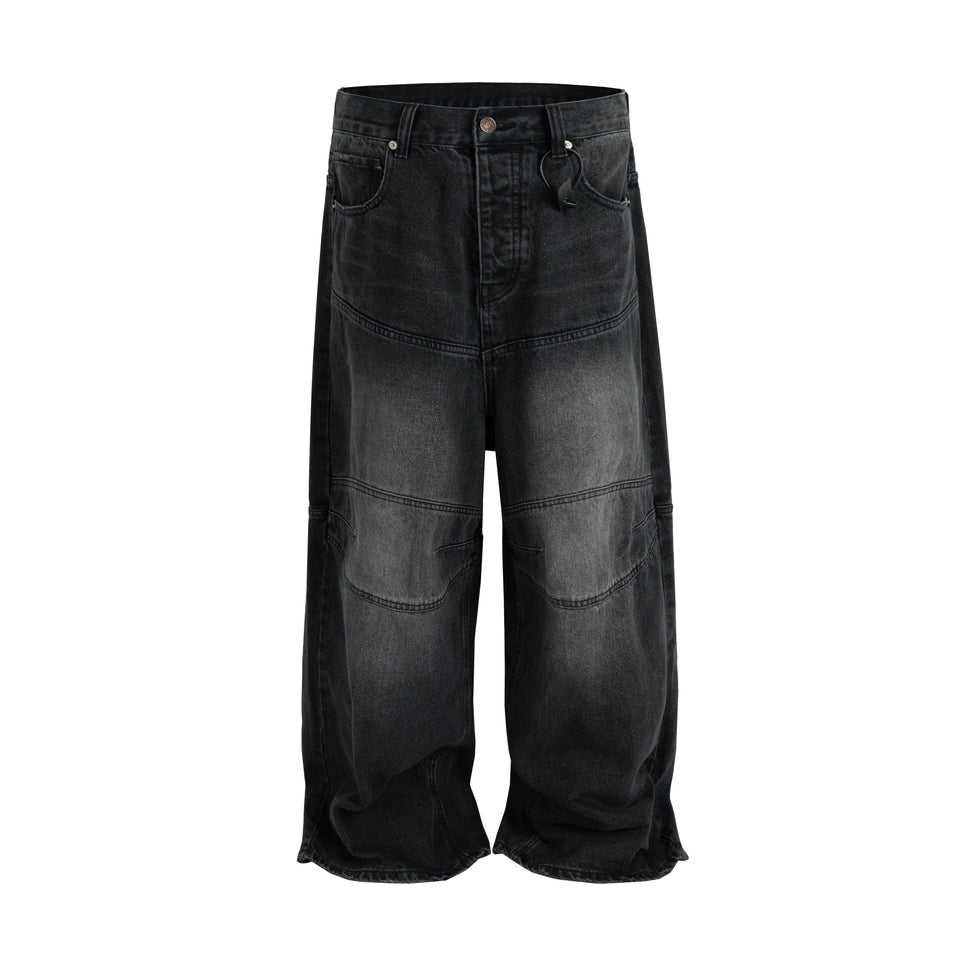 NOIR BAGGY BIKER DENIM