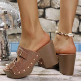 Block Heel Buckle Sandals: Stylish and Comfortable