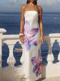 Stylish Printed : Tube Maxi Dress