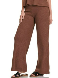 Zenana Sweater Boxy Top & Long Pants Set