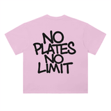 White NO PLATES Tee