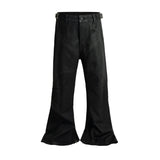 WAXED FLARE BIKER DENIM
