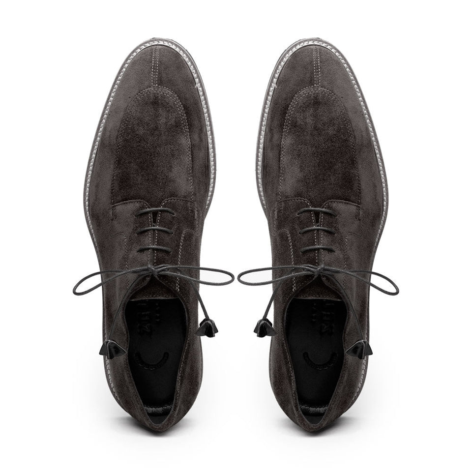 26-220-GRY CAMPO Sueded Goatskin Lace Up, Grey