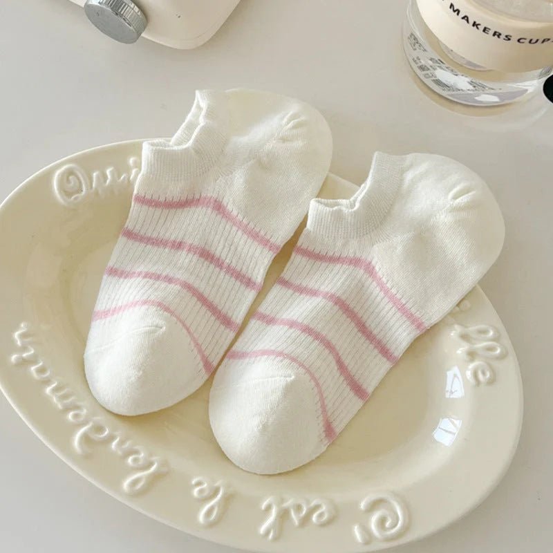 Candy Stripe Ankle Socks - Wear with style