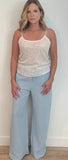 Capri Linen Pant-Sky Blue - Wear with style