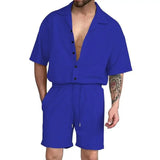 Cardigan casual beach shorts set - Wear with style