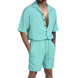 Cardigan casual beach shorts set - Wear with style