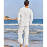 Casual Cotton Linen Two Piece Men Set - Wear with style