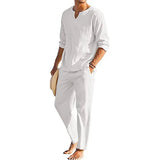Casual Cotton Linen Two Piece Men Set - Wear with style