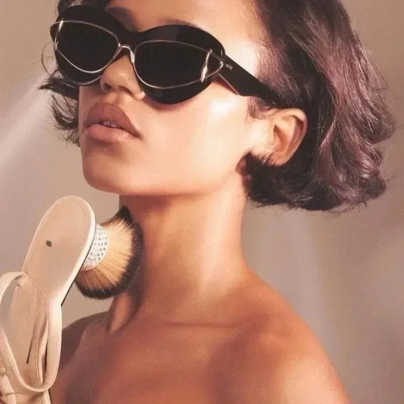 Cat Eye UV400 Outdoor Protection Double Frame sunglasses - Wear with style