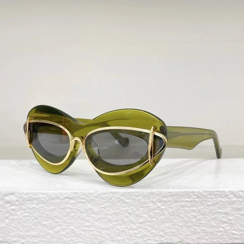 Cat Eye UV400 Outdoor Protection Double Frame sunglasses - Wear with style