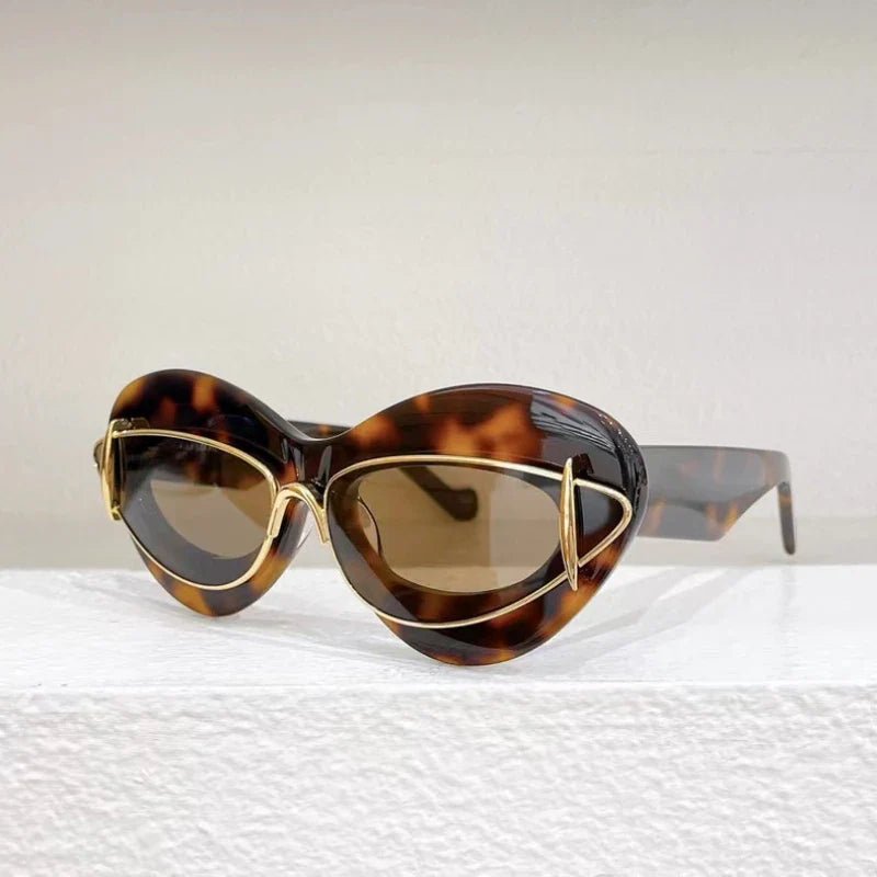 Cat Eye UV400 Outdoor Protection Double Frame sunglasses - Wear with style