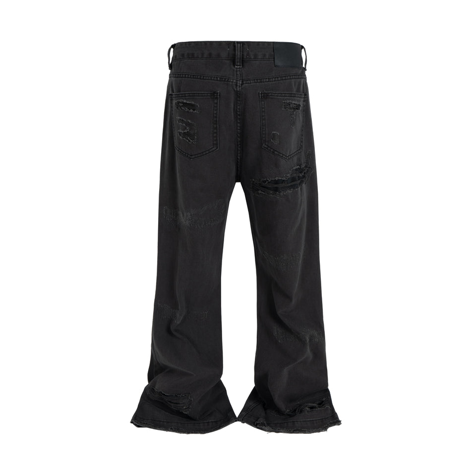 DARK DESTROYED DENIM