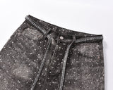 NOIR RHINESTONE DENIM
