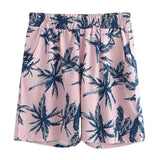 Men's Full Size Tropical Print Hawaiian Style Top and Shorts Set Plus Size