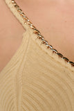 Chain Trim Ribbed Knit Dress - Wear with style