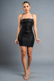 CHIC TEXTURED COATING KNIT BODYCON MINI DRESS - Wear with style