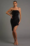 CHIC VELVET BURNOUT ASYMMETRIC \KNEE LENGTH DRESS - Wear with style